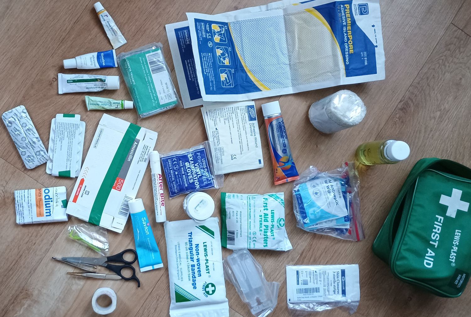 The contents of my First Aid Kit